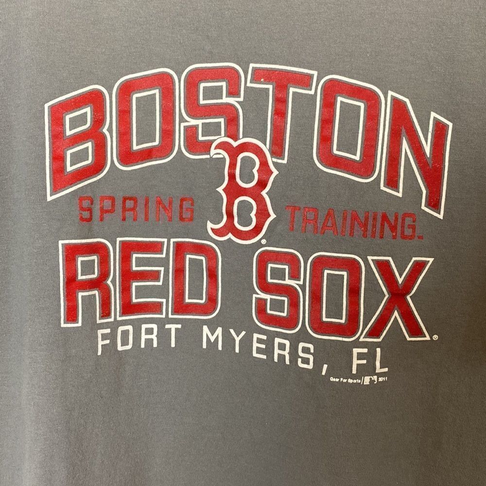 Boston Red Sox tee shirt Spring Training Gray Short Sleeve Boys Sz L